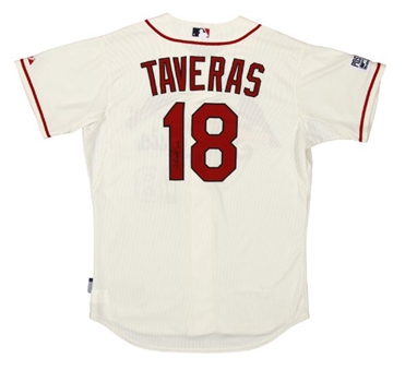 Oscar Taveras Game Used and Signed St. Louis Cardinals Post Season Jersey